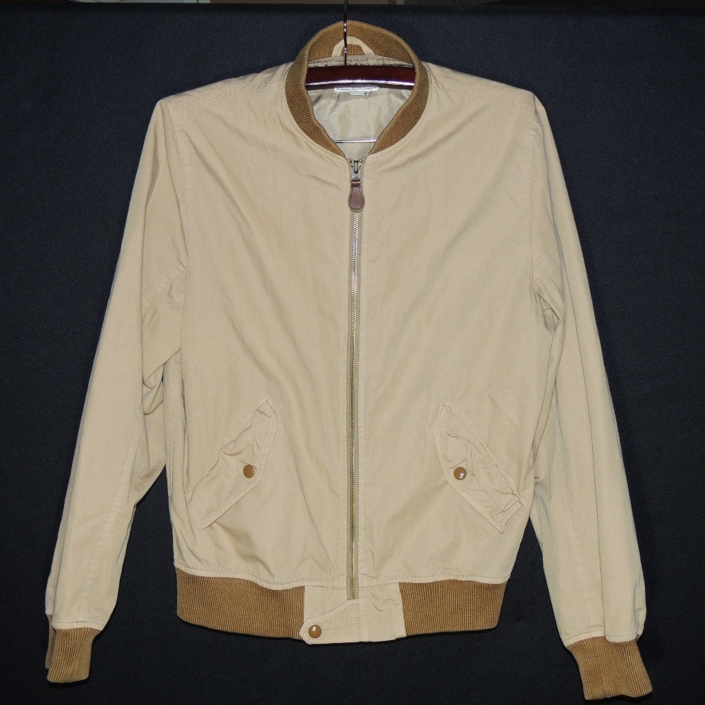 JCrew Wallace & Barnes Tan Bomber Jacket Mens S